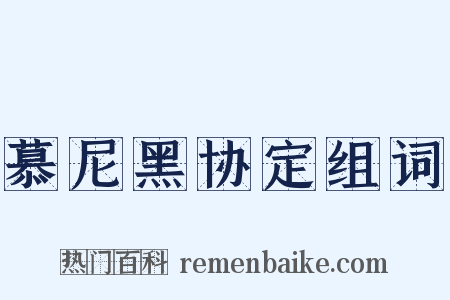 慕尼黑协定组词是什么意思的图片